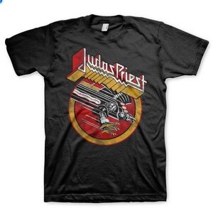 Men’s Judas Priest Graphic Band Music T-shirt Black